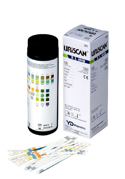 Тест-смужки URISCAN U25 Nephro (тестування 6 показників в сечі) №100